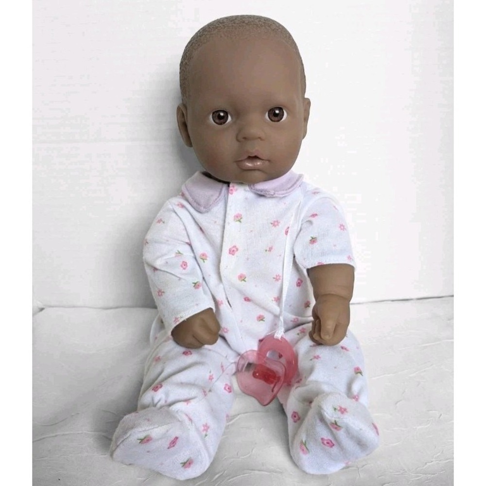 Berenguer Doll African American Baby Soft Body Pacifier Pajamas JC Toys Girl 15"